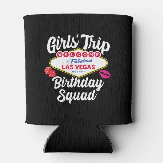 Las Vegas Birthday Party - Girls Trip Bday Squad Blikjeskoeler (Achterkant)