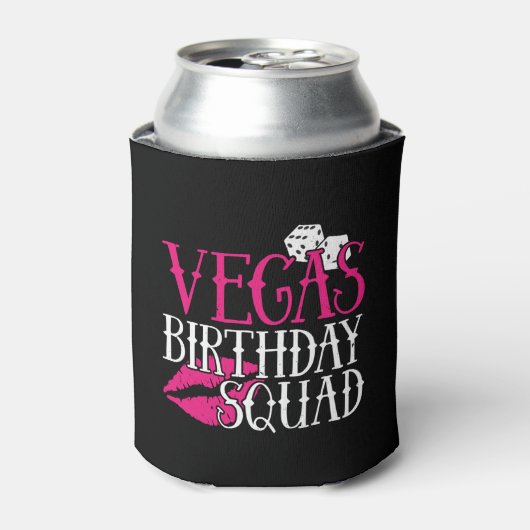 Las Vegas Birthday Party Group Gift Vegas Squad Blikjeskoeler (Blikje Voorkant)