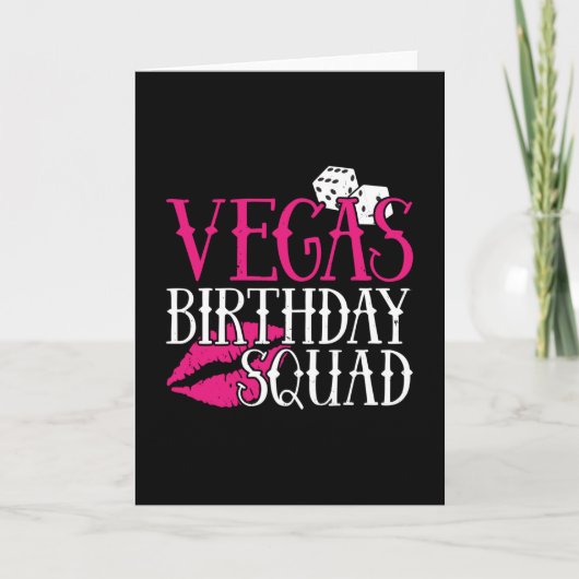 Las Vegas Birthday Party Group Gift Vegas Squad Kaart (Voorkant)