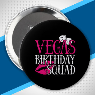 Las Vegas Birthday Party Group Gift Vegas Squad Ronde Button 4,0 Cm