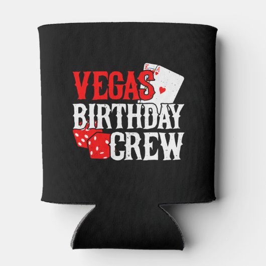 Las Vegas Birthday - Party in Vegas Birthday Crew Blikjeskoeler (Achterkant)