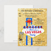 Las Vegas Birthday Party Invitation Kaart (Voorkant / Achterkant)