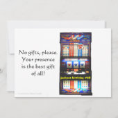 Las Vegas Birthday Party Jackpot Slot Machine Kaart (Achterkant)