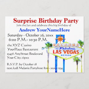 Las Vegas Birthday Party Jackpot Slot Machine Kaart