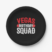 Las Vegas Birthday Party - Matching Vegas Squad Papieren Bordje (Voorkant)