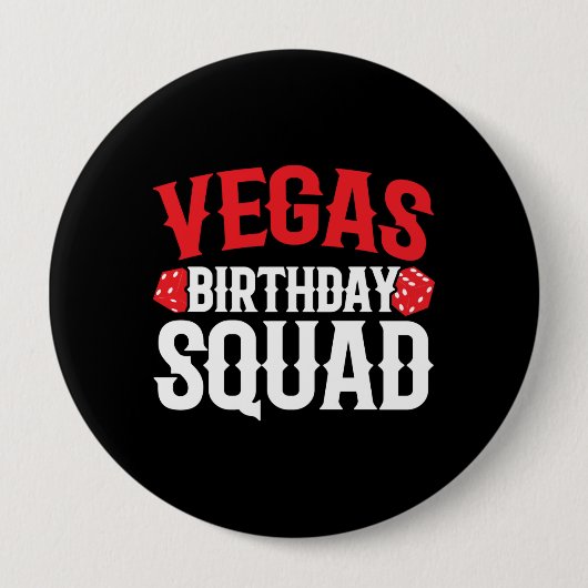 Las Vegas Birthday Party - Matching Vegas Squad Ronde Button 4,0 Cm (Voorkant)