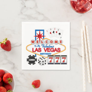 Las Vegas Birthday party paper napkins Servetten