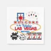 Las Vegas Birthday party paper napkins Servetten (Voorkant)