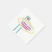 Las Vegas Birthday Party Roze Teken Servetten (Hoek)