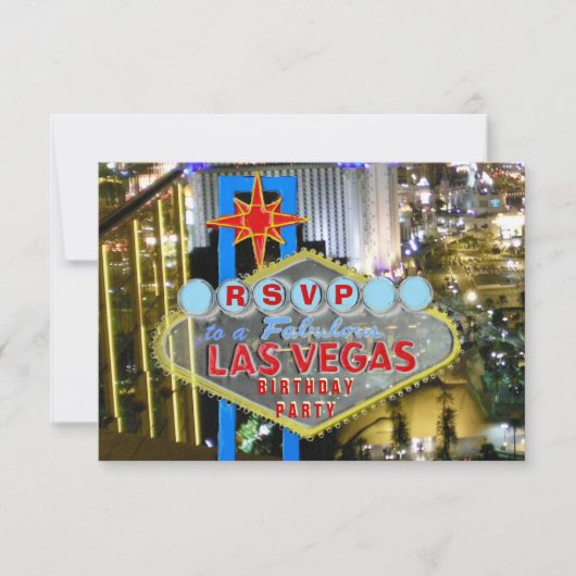Las Vegas Birthday Party RSVP (Voorkant)