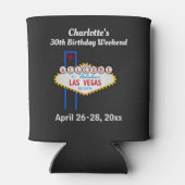 Las Vegas Birthday Party Trip Favor Blikjeskoeler (Achterkant)