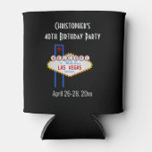 Las Vegas Birthday Party Trip Favor Koelbox Blikjeskoeler (Voorkant)