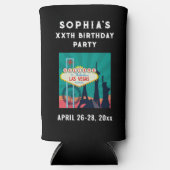 Las Vegas Birthday Party Trip Favor Seltzer Blikjeskoeler (Voorkant)