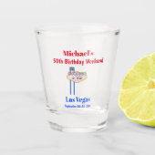 Las Vegas Birthday Party Trip Favor Shot Glas (Voorkant)