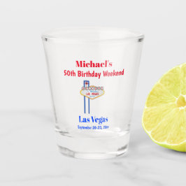 Las Vegas Birthday Party Trip Favor Shot Glas