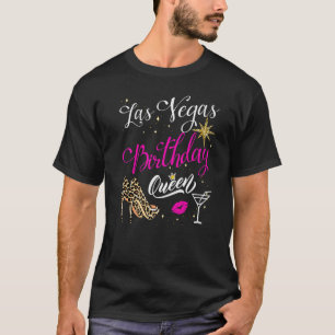Las Vegas Birthday Queen Girls Trip for Women Squ T-shirt