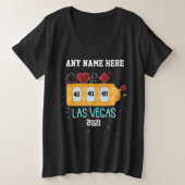 Las Vegas Birthday Slot Machine Custom T-Shirt (Design voorkant)