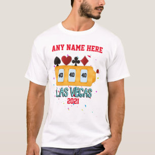 Las Vegas Birthday Slot Machine Custom T-Shirt