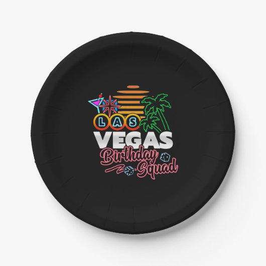 Las Vegas Birthday - Vegas Birthday Squad Papieren Bordje (Voorkant)