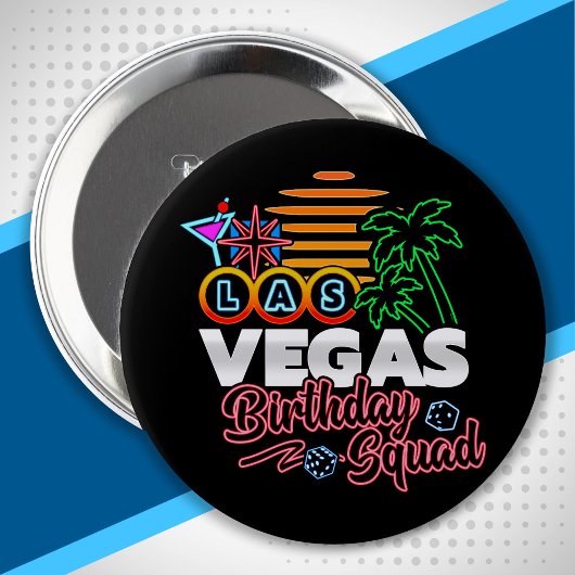Las Vegas Birthday - Vegas Birthday Squad Ronde Button 4,0 Cm