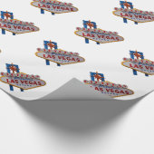 Las Vegas Birthday Wrapping Paper Cadeaupapier (Hoek)