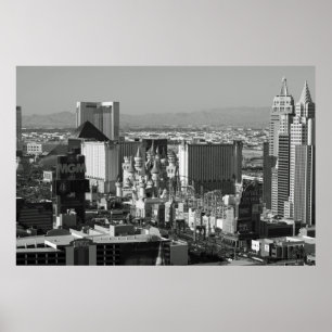 Las Vegas Black en White Photo Poster