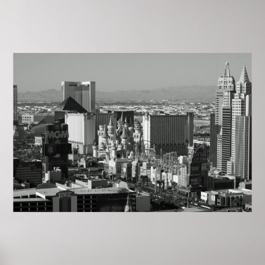 Las Vegas Black en White Photo Poster (Voorkant)