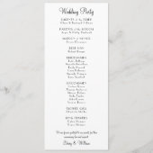 Las Vegas Blauwgroen Glitter Trouwprogramma Programmakaart (Achterkant)