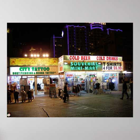 Las Vegas Blvd. Tourist Shops Poster Print (Voorkant)