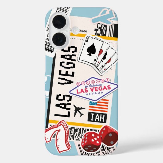 Las Vegas Boarding Pass Case-Mate iPhone Case (Achterkant)