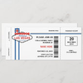 Las Vegas Boarding Pass Invitations Kaart (Voorkant / Achterkant)