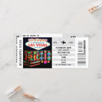 Las Vegas boarding pass vrijgezellenfeest