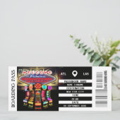 Las Vegas boarding pass weekendje weg meisjes Kaart (Staand voorkant)
