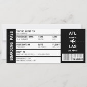 Las Vegas boarding pass weekendje weg meisjes Kaart (Achterkant)