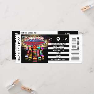 Las Vegas boarding pass weekendje weg meisjes Kaart