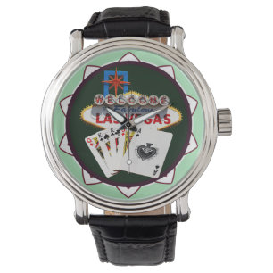 Las Vegas-bord en Two Kings-pokerchip Horloge
