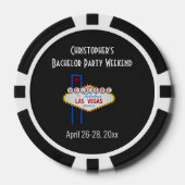 Las Vegas Bord Reünie Vakantie Modern Poker Chips (Voorkant)