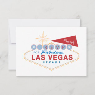 Las Vegas-bord RSVP Huwelijksreactiekaart Kaartje