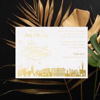 Las Vegas Bord Speciale Gebeurtenis Folie Uitnodiging