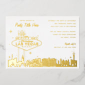 Las Vegas Bord Speciale Gebeurtenis Folie Uitnodiging (Voorkant)