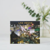 Las Vegas Boulevard bij nacht Briefkaart (Staand voorkant)