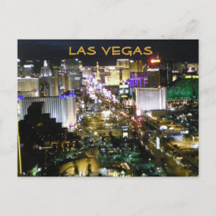 Las Vegas Boulevard bij nacht Briefkaart