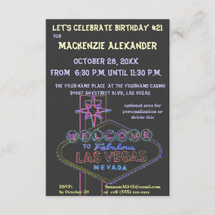 Las Vegas Boulevard Casino Birthdays parties 21st Kaart