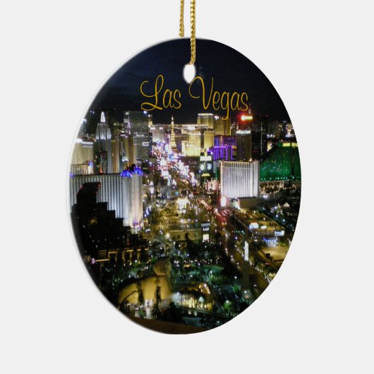 Las Vegas Boulevard Night Uitzicht Keramisch Ornament (Rechts)