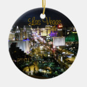 Las Vegas Boulevard Night Uitzicht Keramisch Ornament (Voorkant)