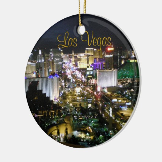 Las Vegas Boulevard Night Uitzicht Keramisch Ornament (Links)