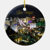 Las Vegas Boulevard Night Uitzicht Keramisch Ornament (Achterkant)