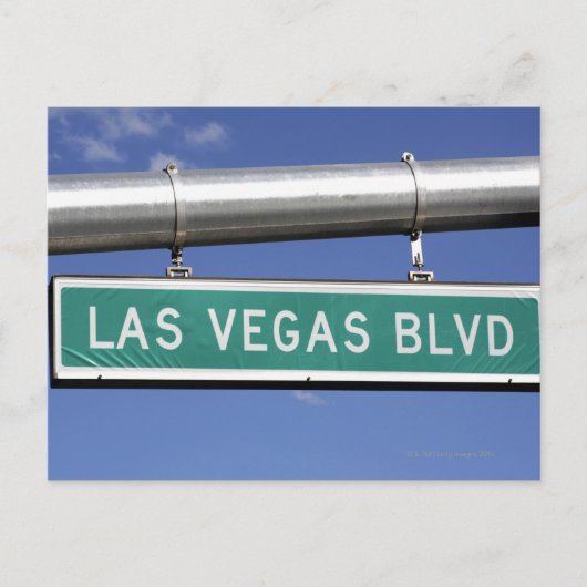Las Vegas Boulevard straatbord - The Strip Briefkaart (Voorkant)