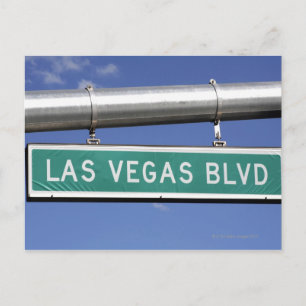 Las Vegas Boulevard straatbord - The Strip Briefkaart