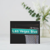 Las Vegas Boulevard Street Sign Briefkaarten (Staand voorkant)